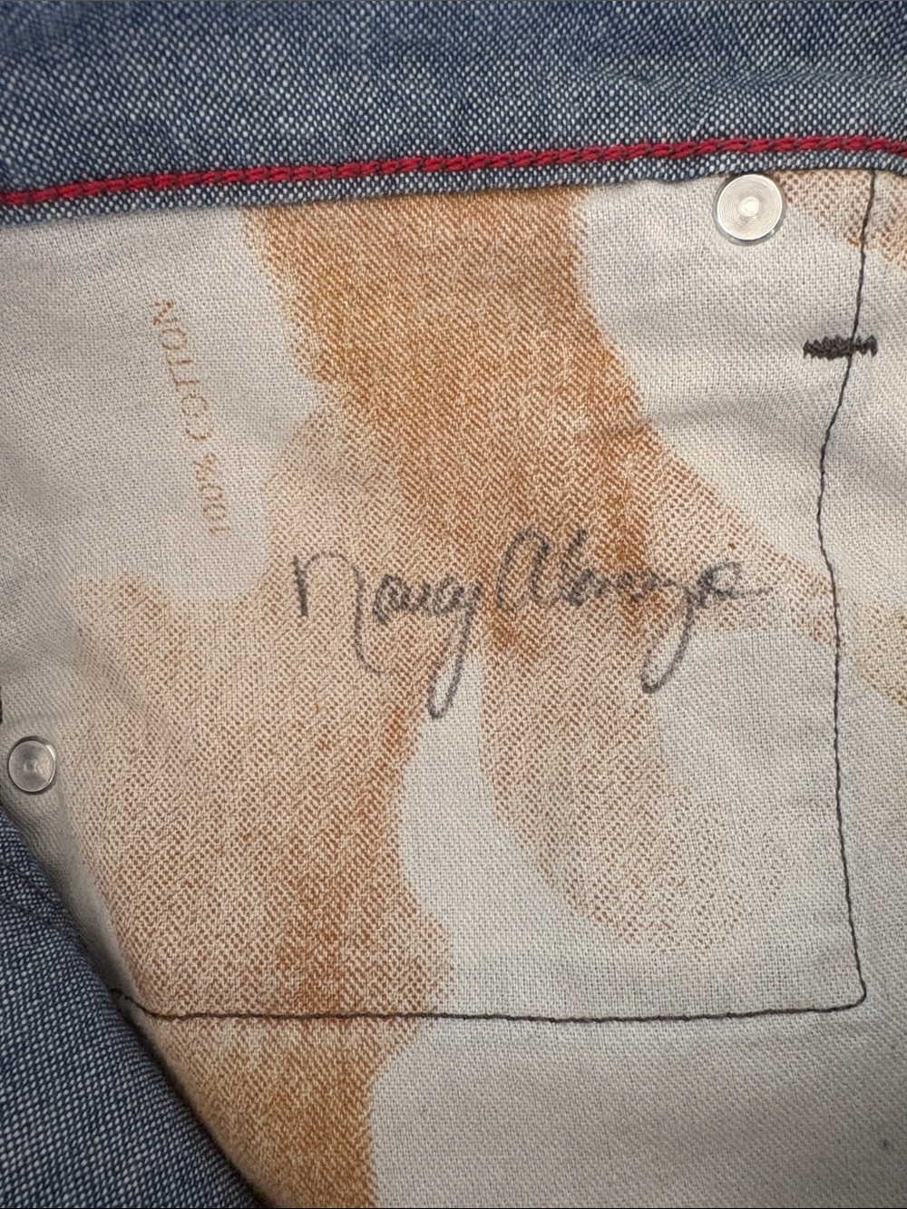 Raleigh Denim Graham Trousers Chambray Handmade Business Casual 5 Pocket Size 33 - Picture 8 of 11